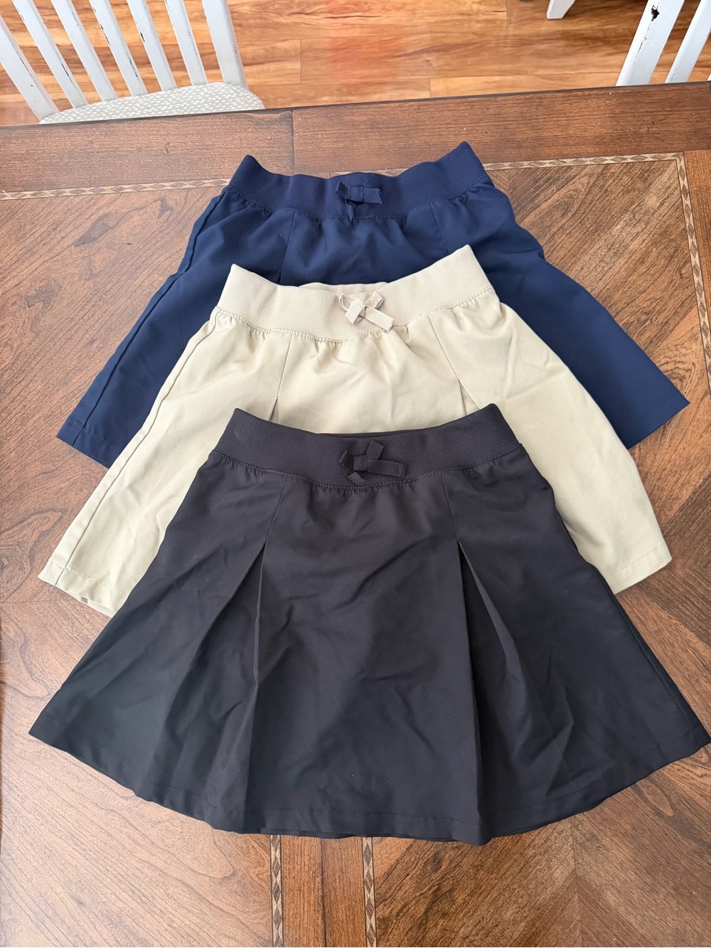 LOT* Classic Pleated A-Line Uniform Skirt - Black, Cream, Navy